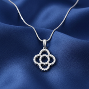 Elegant 925 Sterling Silver Pendant with Chain & Earrings Set